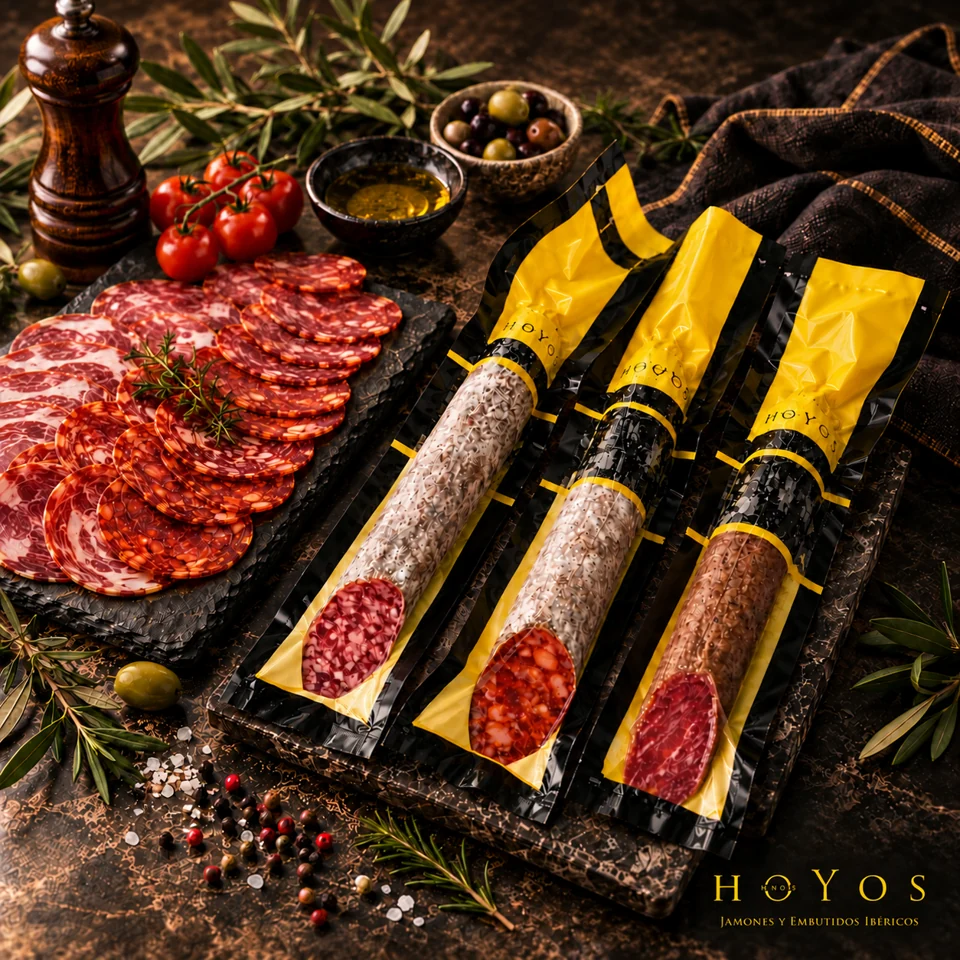 Embutidos ibéricos Hoyos enteros y cortados